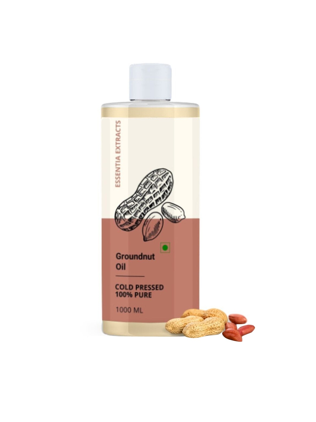 

ESSENTIA EXTRACTS 100% Pure Vegan Cold-Pressed Groundnut Body Oil - 1000 ml, Brown