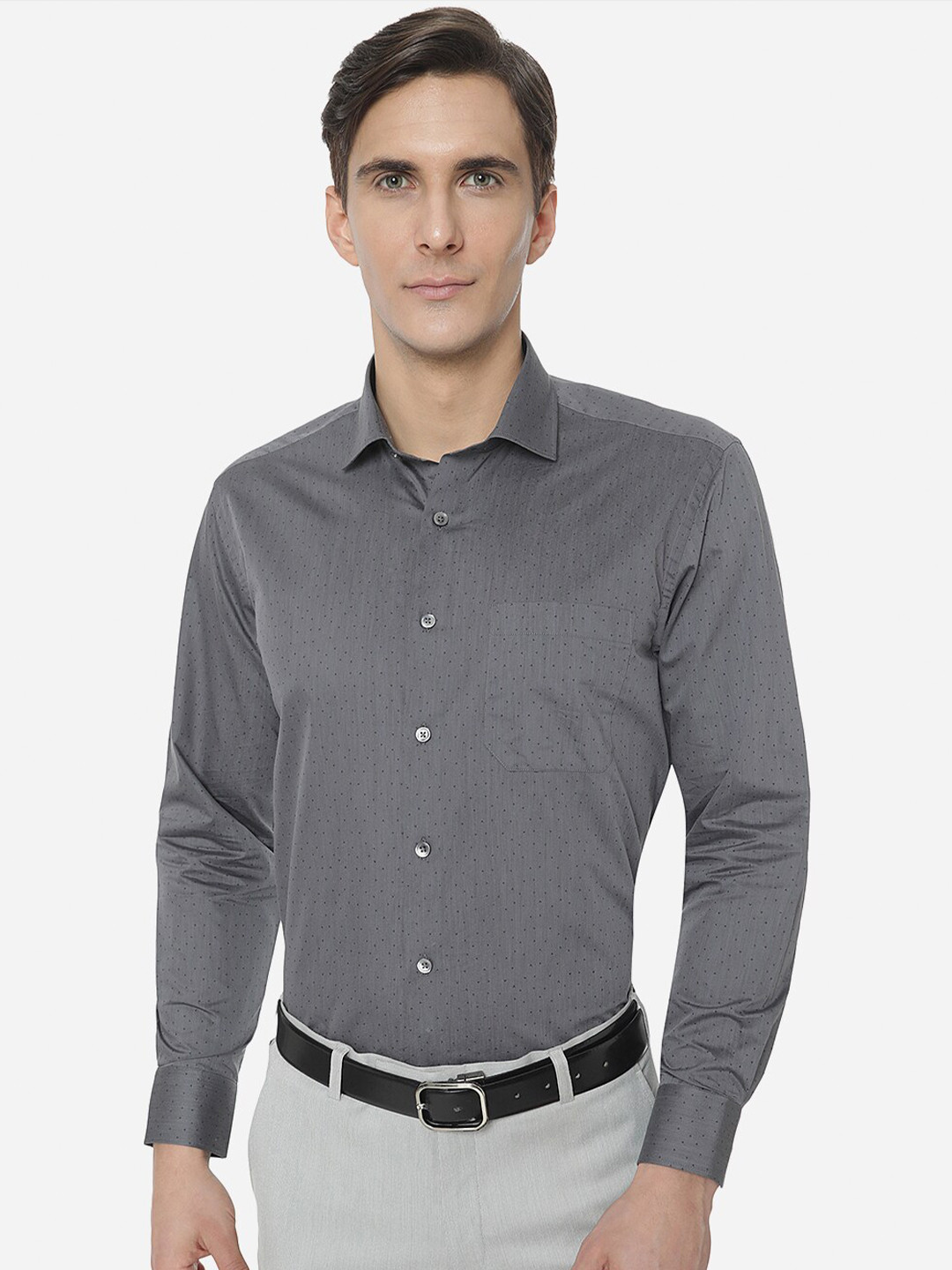 

Greenfibre Men Grey Printed Casual Shirt