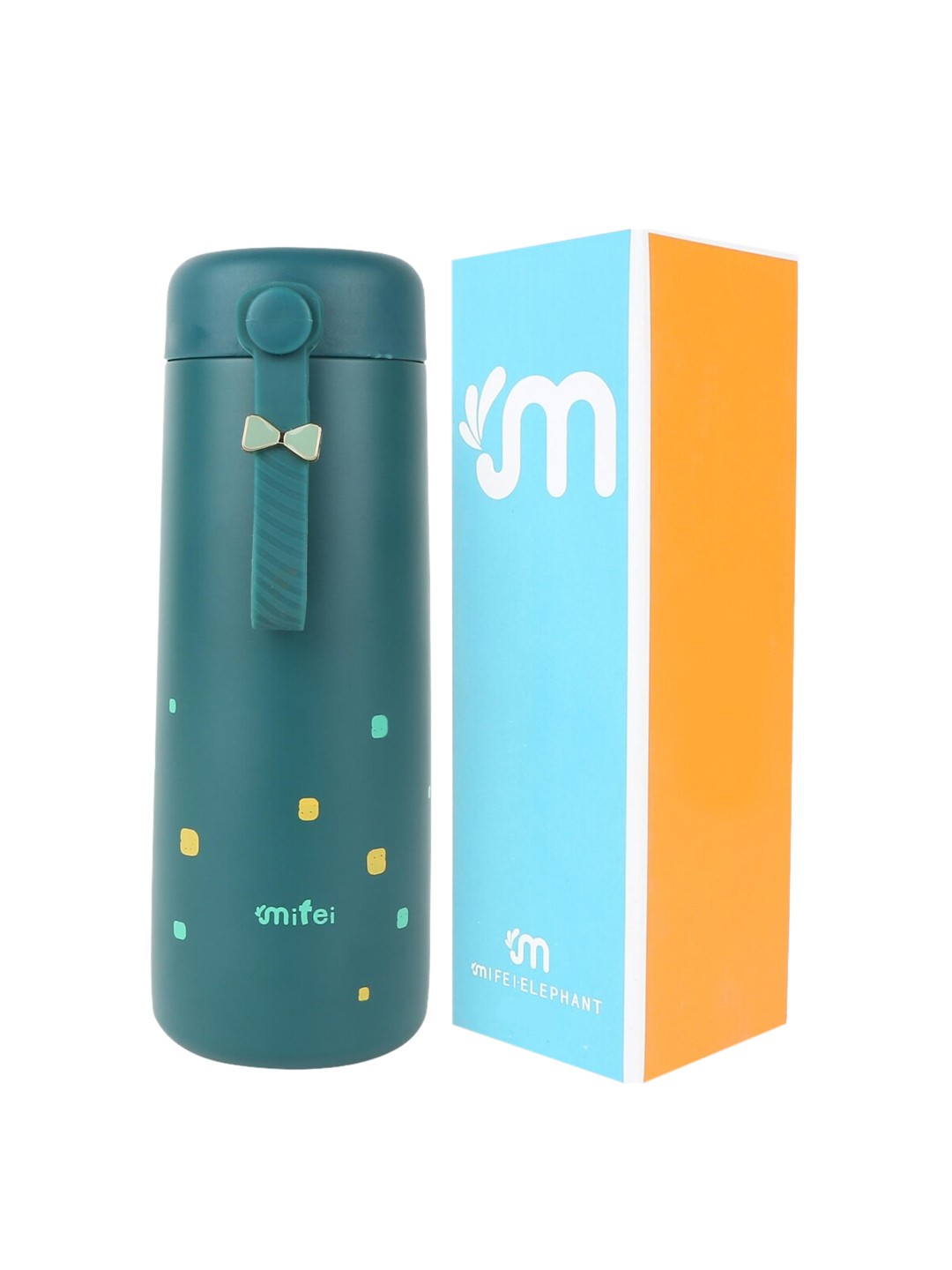 

iSWEVEN Green stainless Steel Double Wall Vacuum Insulated Water Bottle (380ml)