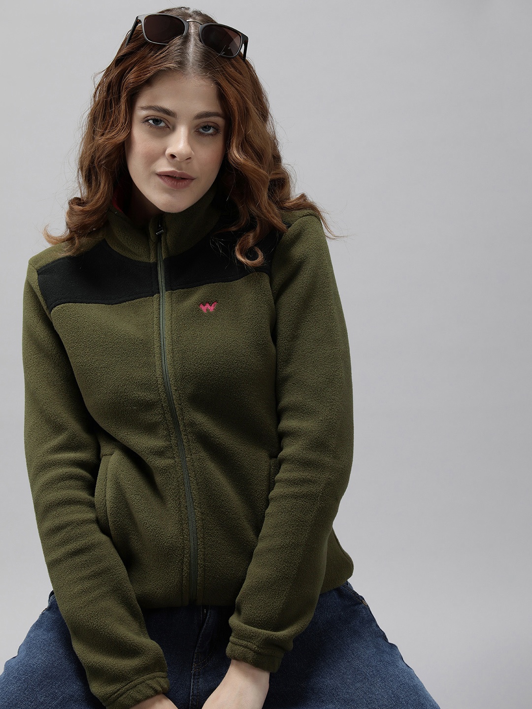 

Wildcraft Women Colourblocked Lightweight Tailored Jacket, Olive