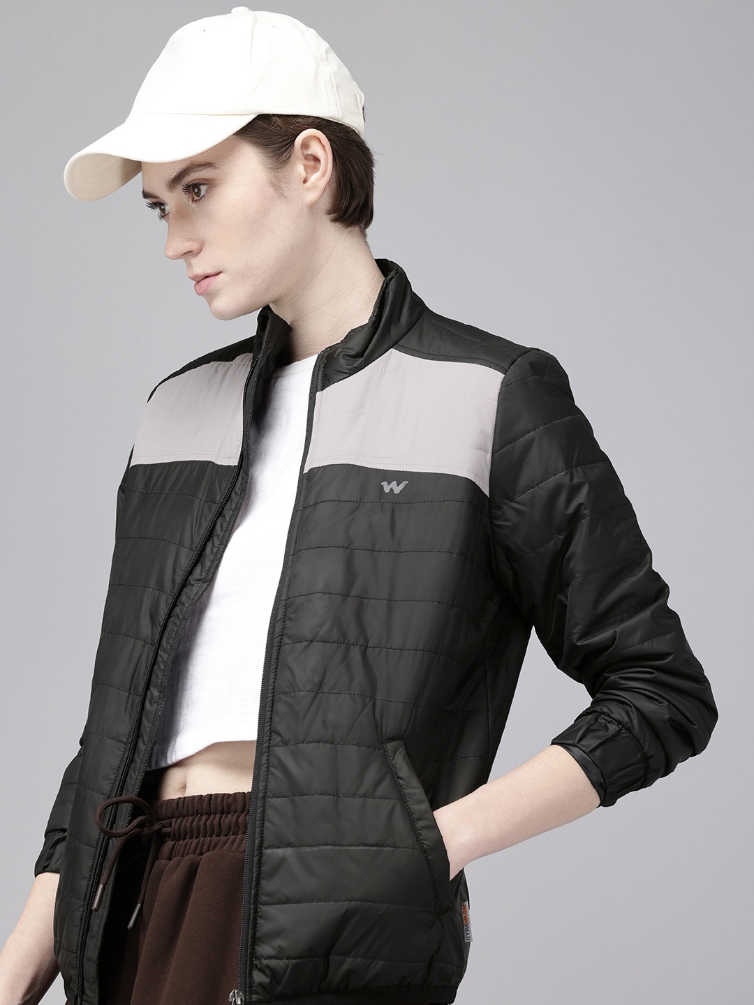 

Wildcraft Colourblocked Lightweight Padded Jacket, Black