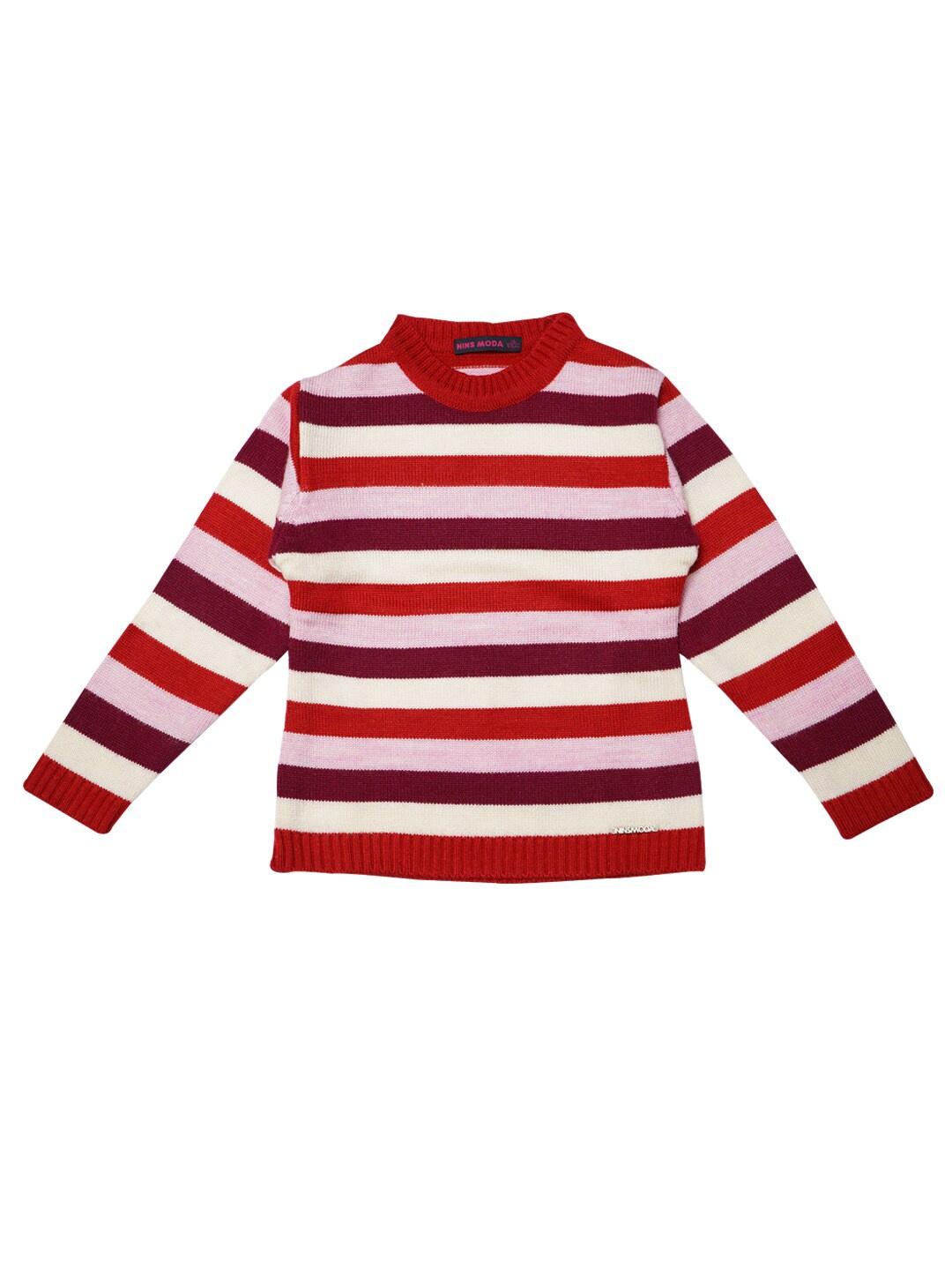 

Nins Moda Kids Girls Red Striped Pullover
