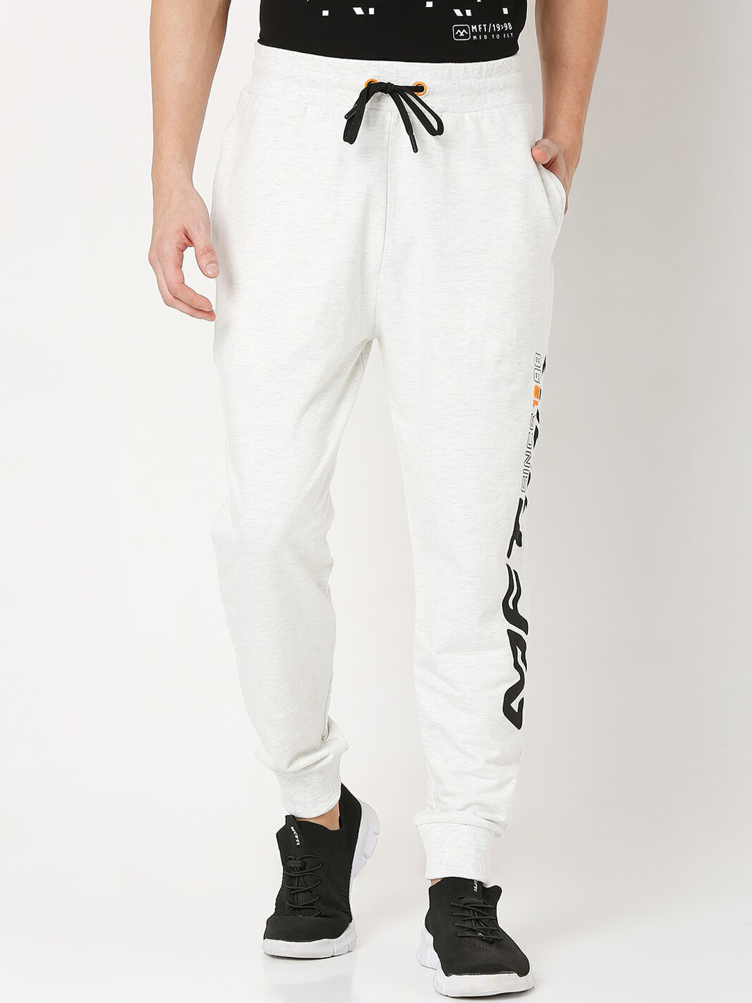 

Mufti Men Grey Loose Fit Joggers Trousers