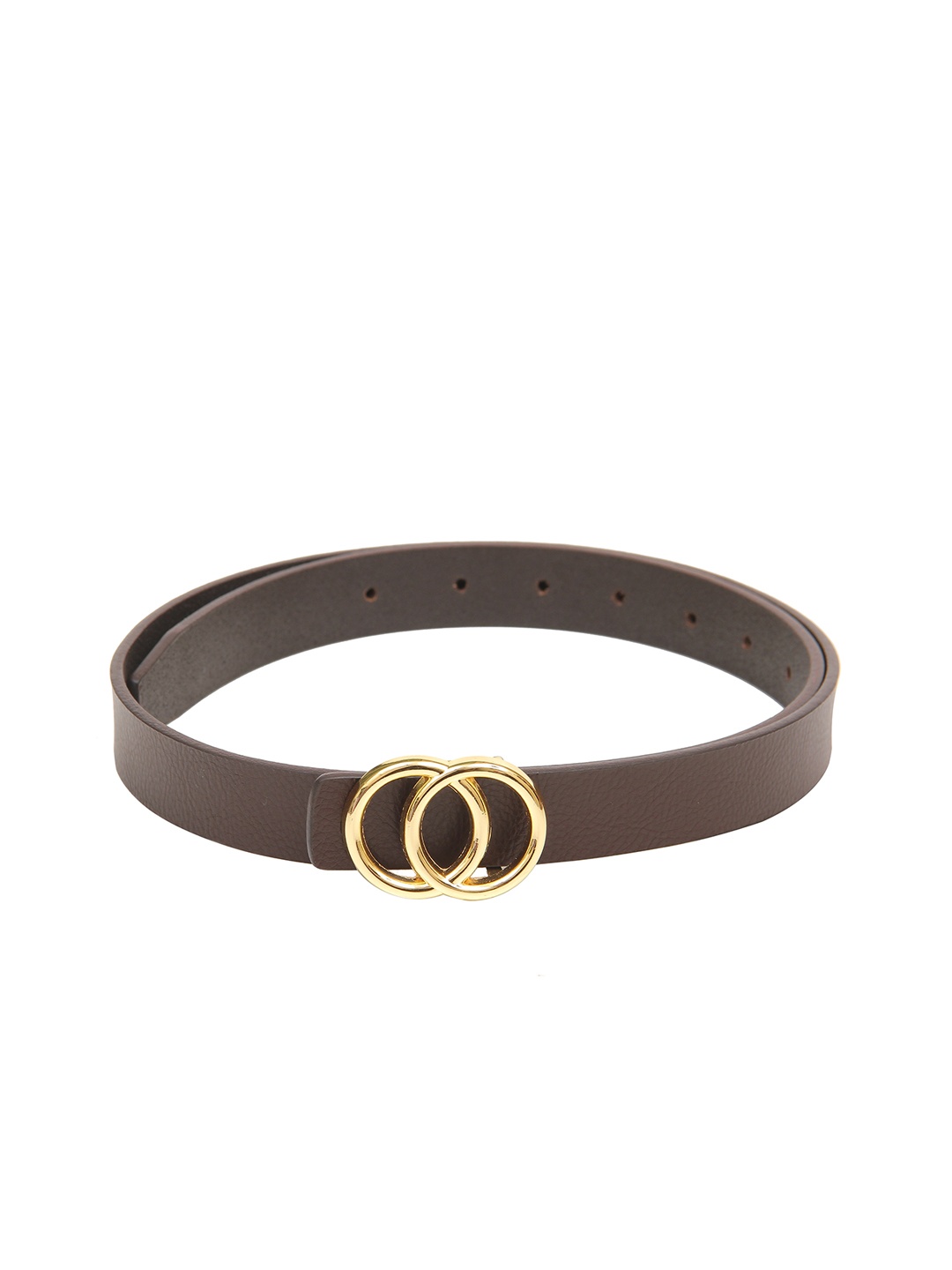 

Calvadoss Women Brown Textured Leather Belt