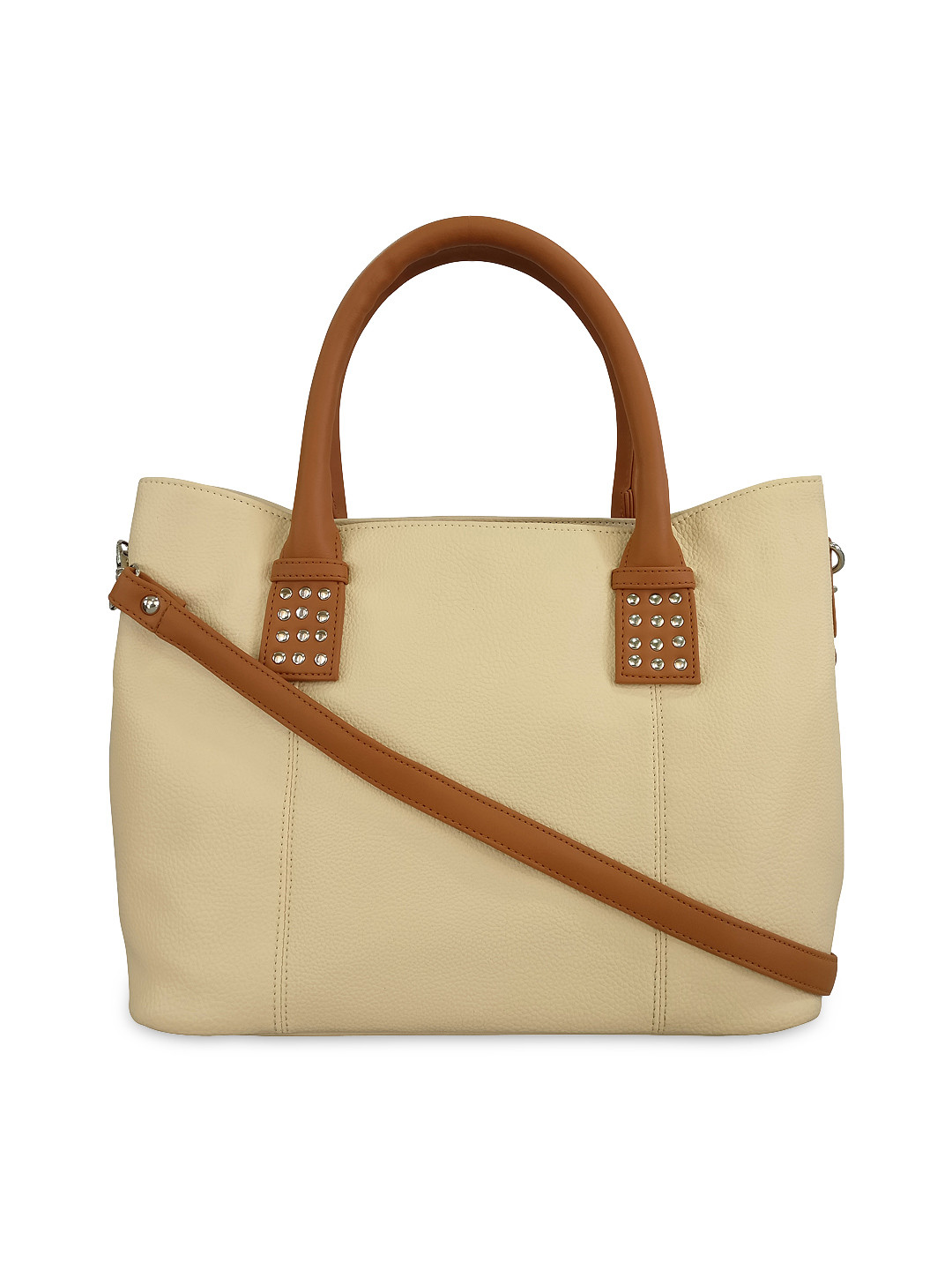

Toteteca Cream-Coloured Solid Shoulder Bag
