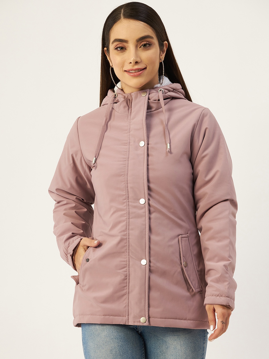 

Okane Women Mauve Parka Jacket