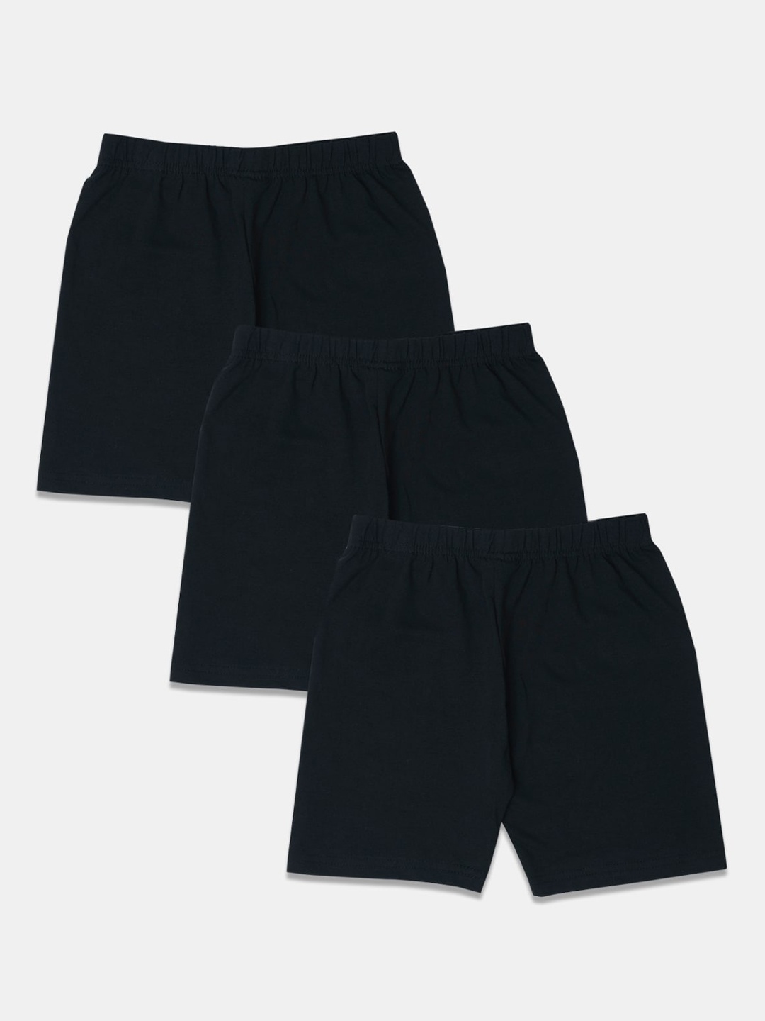 

Punkster Girls Pack of 3 Black Innerwear Skinny Fit Innerwear Shorts