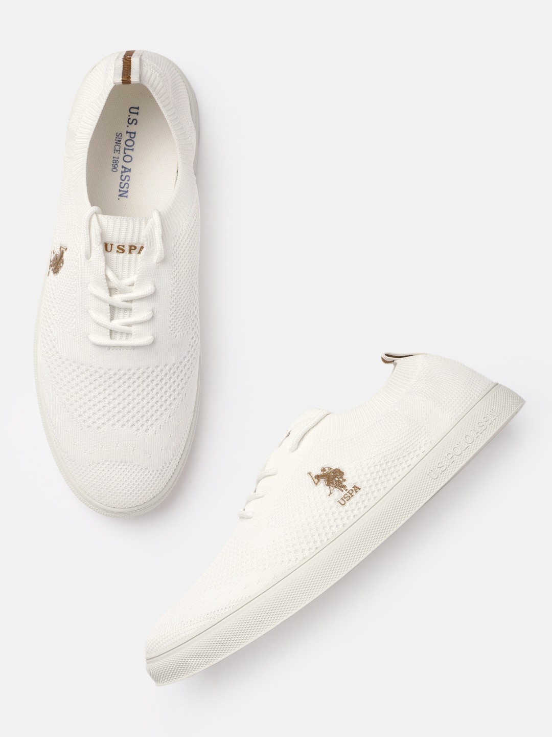 

U.S.Polo Assn. Men Off White Sneakers