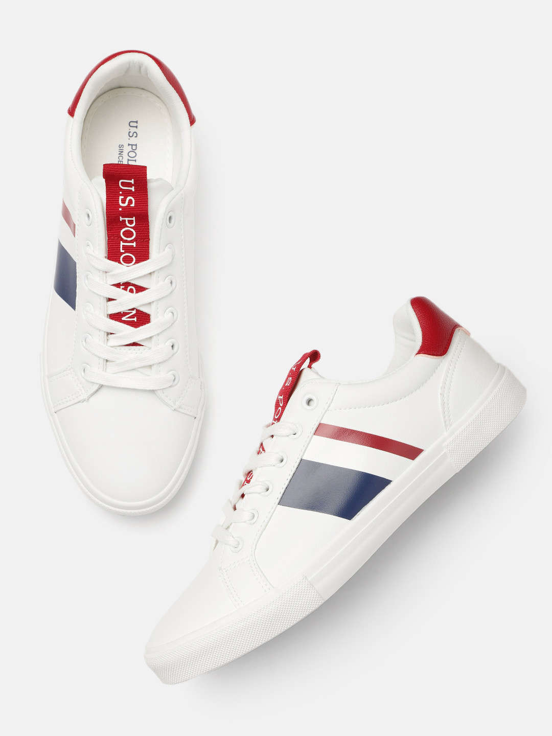

U.S. Polo Assn. Men White Santos Sneakers