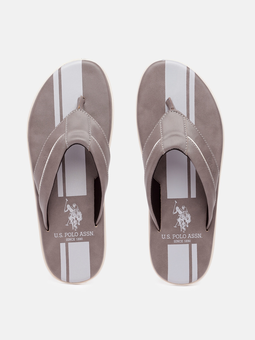 

U.S. Polo Assn. Men Grey Thong Flip-Flops