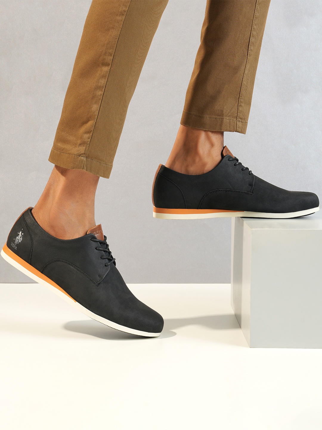 

U.S. Polo Assn. Men CLEST Casual Derby, Black