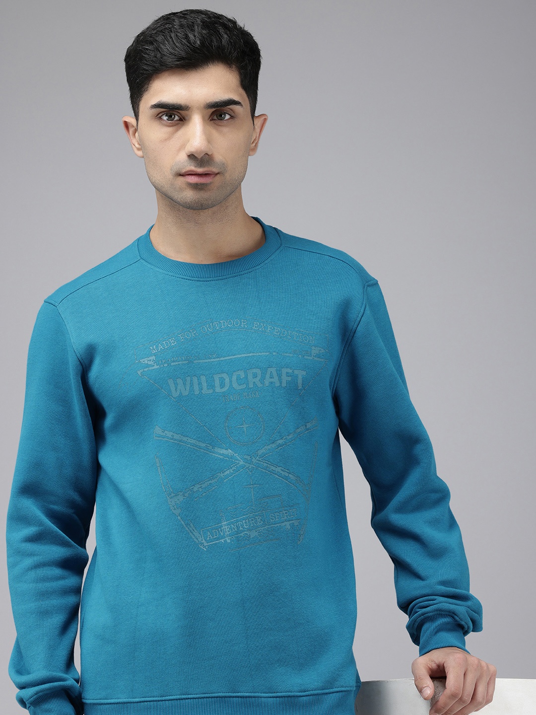 

Wildcraft Graphic Printed Crew Neck Sweatshirt, Blue