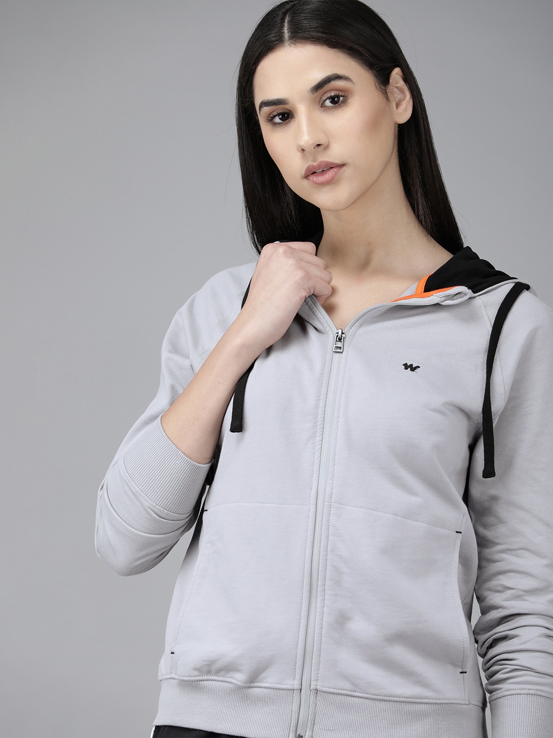 

Wildcraft Women Pure Cotton Hooded Sweatshirt, Grey