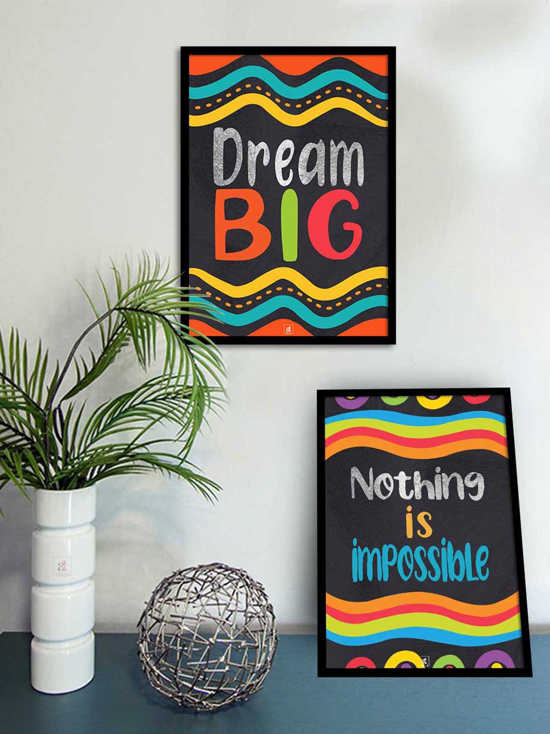 

Art Street Unisex Black Typography Printed Wall Art