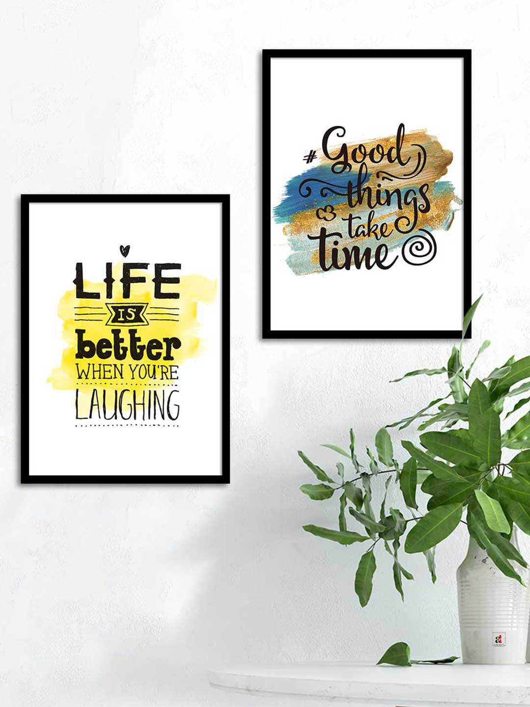 

Art Street Set Of 2 Black & White Motivational Art Printed Wall Art