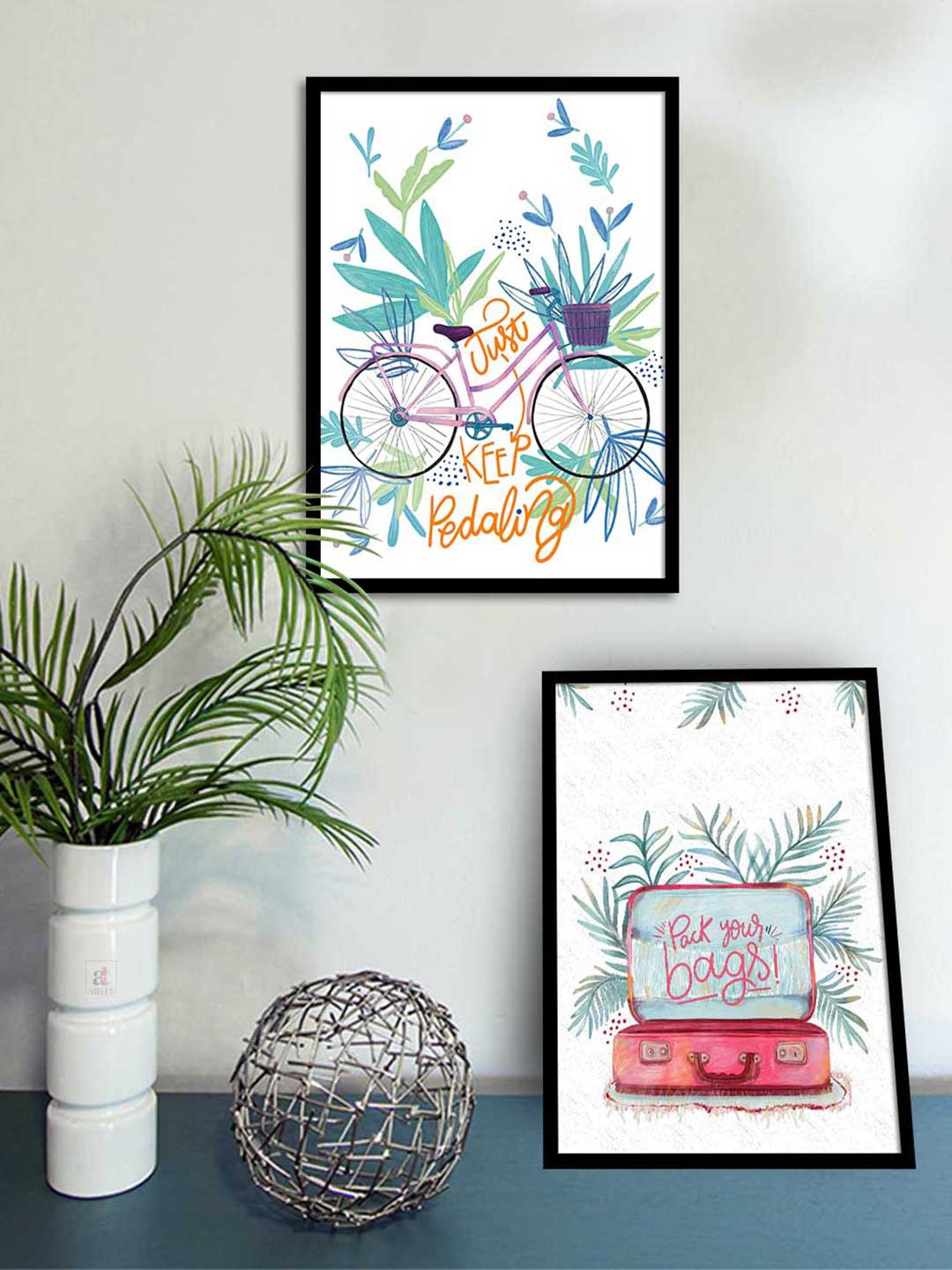 

Art Street Set Of 2 Black & Green Motivational Prints Wall Art