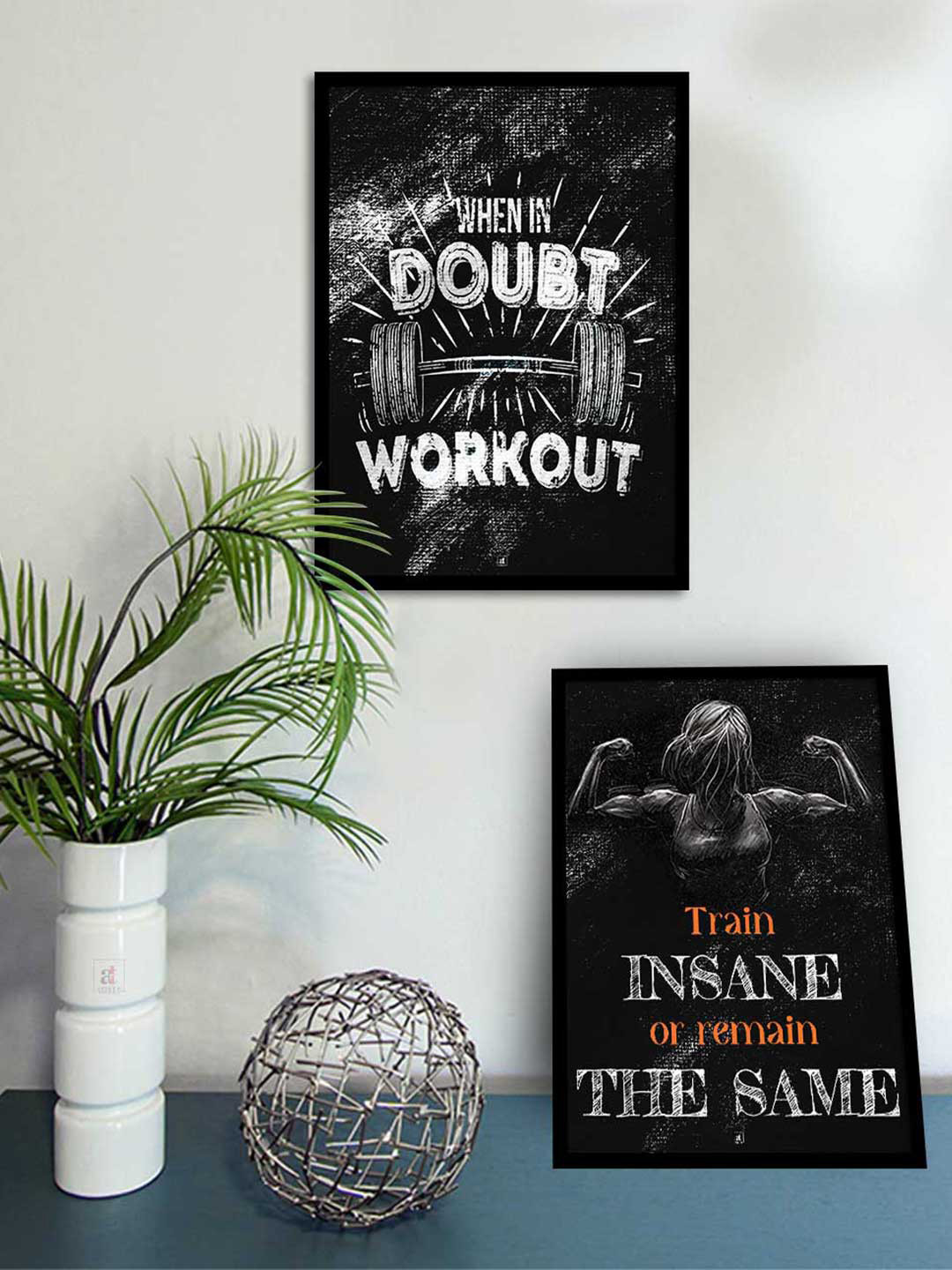 

Art Street Set Of 2 Black & White Printed Framed Wall Art