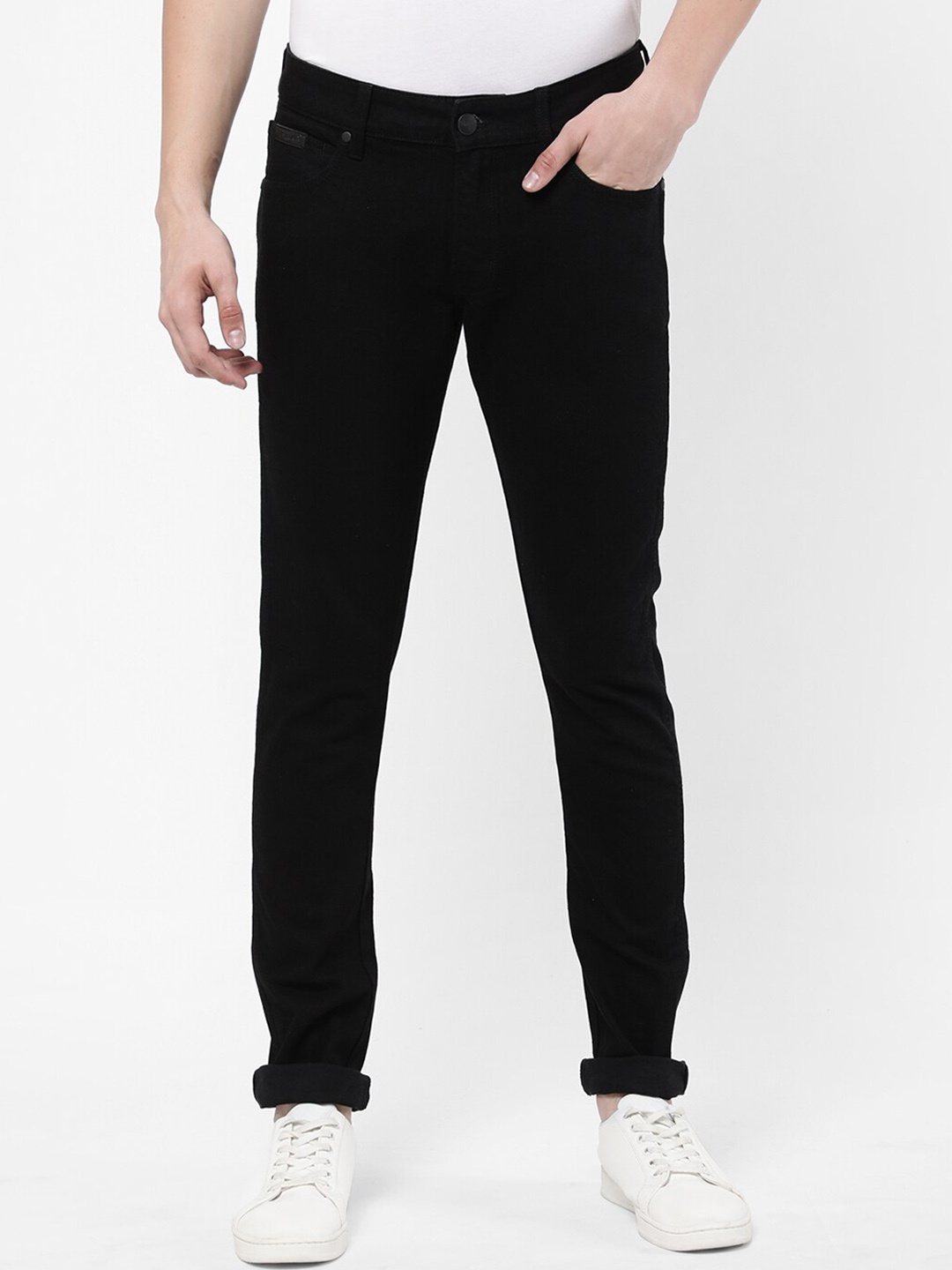 

Wrangler Men Black Skanders Slim Fit Low-Rise Stretchable Jeans
