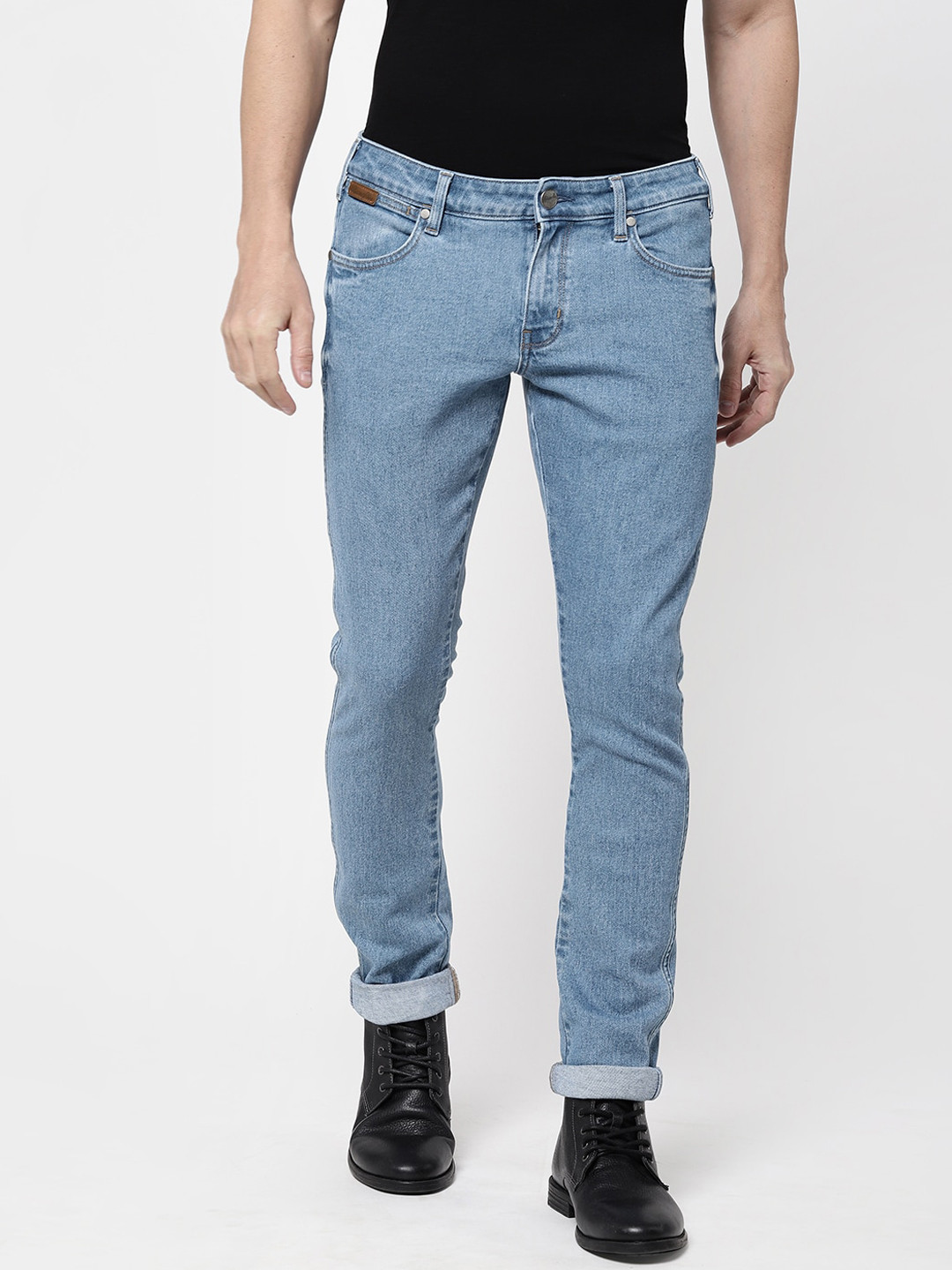 

Wrangler Men Blue Vegas Skinny Fit Low-Rise Stretchable Jeans
