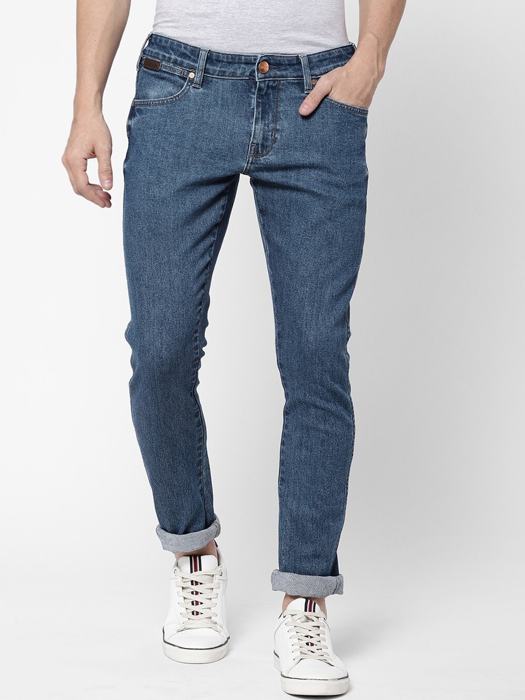 

Wrangler Men Blue Vegas Skinny Fit Low-Rise Stretchable Jeans