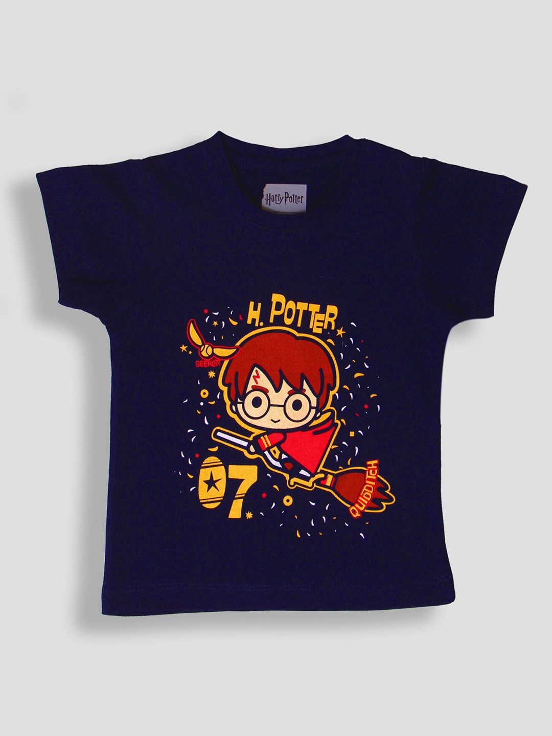 

YK Warner Bros Boys Navy Blue Printed T-shirt