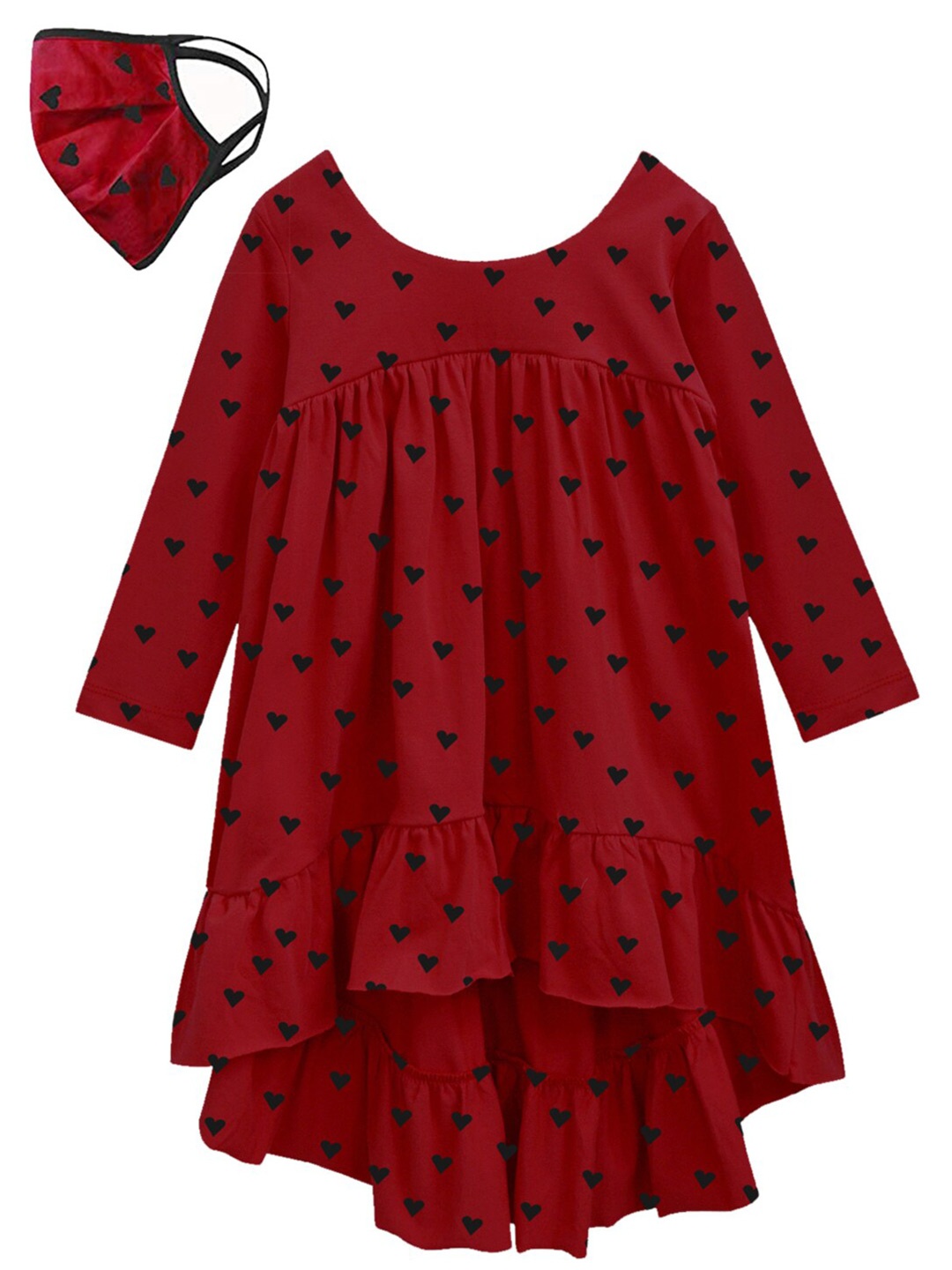 

A T U N Girl Maroon A-Line Dress