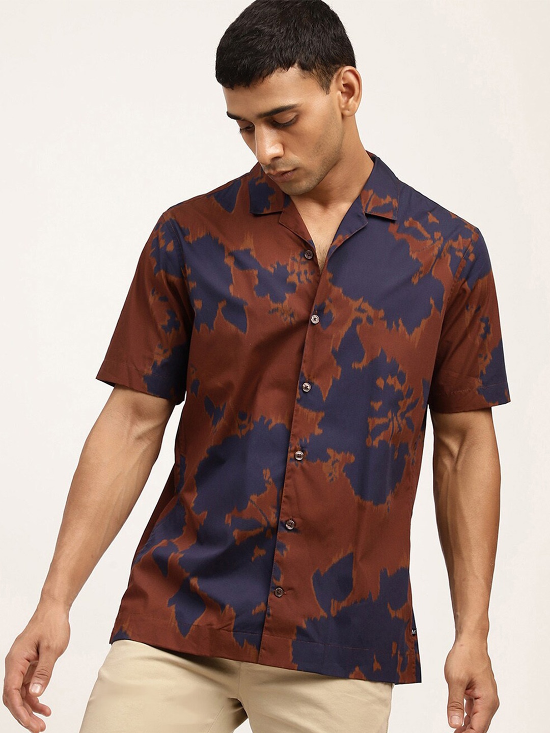 

Matinique Men Brown Colourblocked Casual Shirt