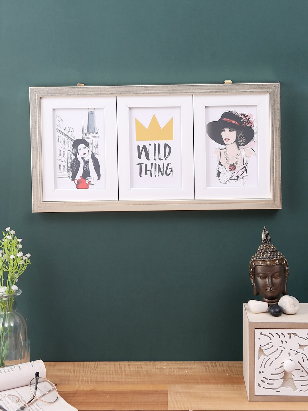 

House Of Accessories White Solid Photo Frame