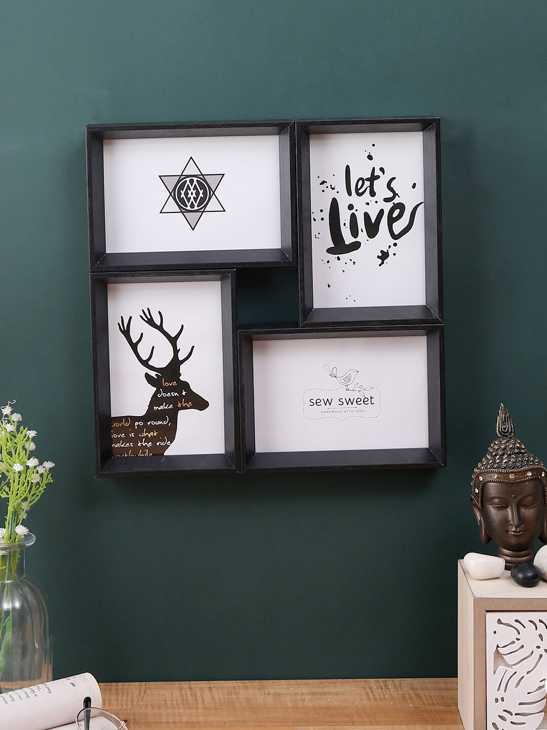 

House Of Accessories Black Solid Photo Frame