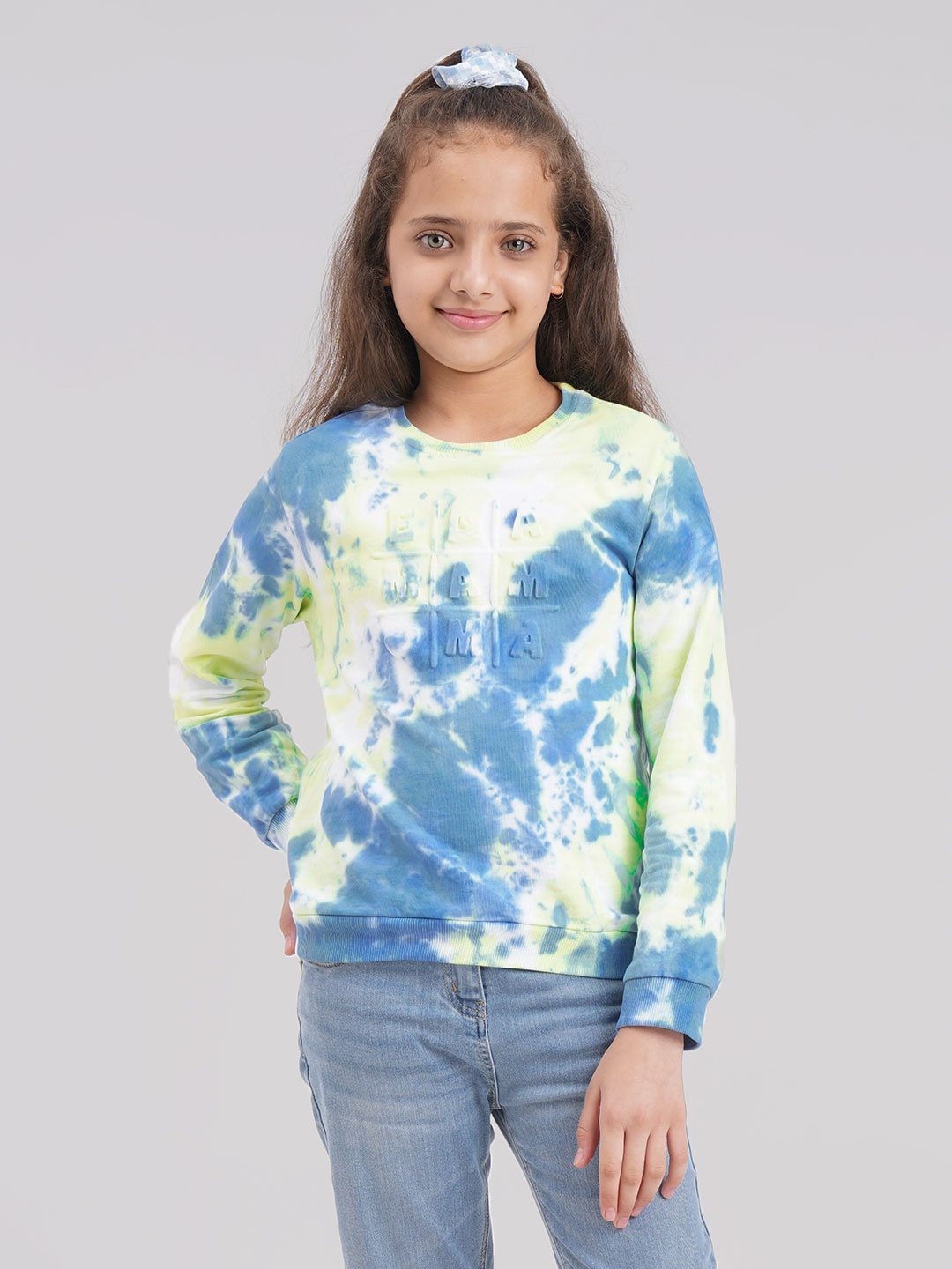 

Ed-a-Mamma Unisex Kids Green Abstract Printed Sweatshirt