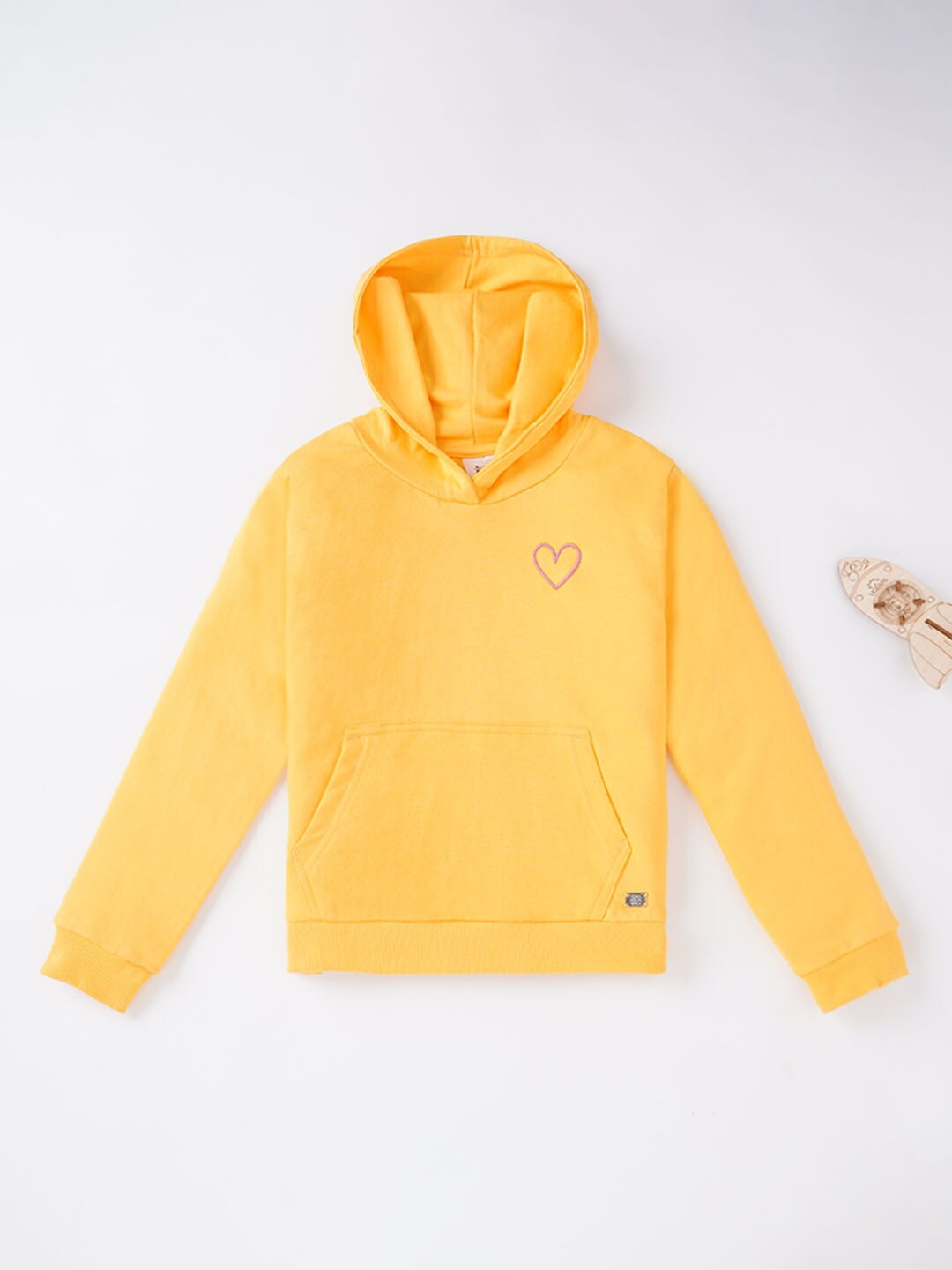 

Ed-a-Mamma Girls Yellow Hooded Sweatshirt