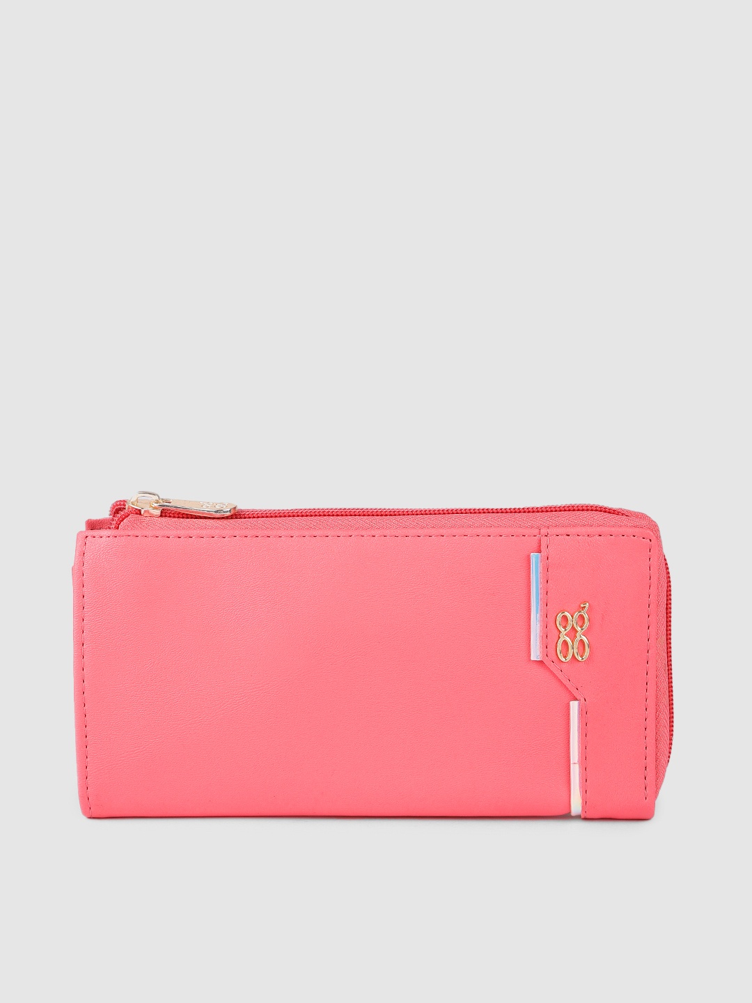 

Baggit Women Pink Solid Zip Around Wallet