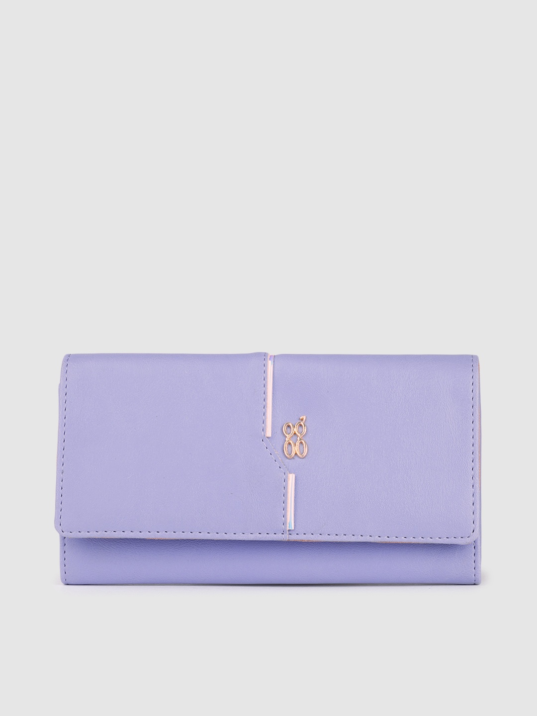 

Baggit Women Purple Solid Three Fold Wallet