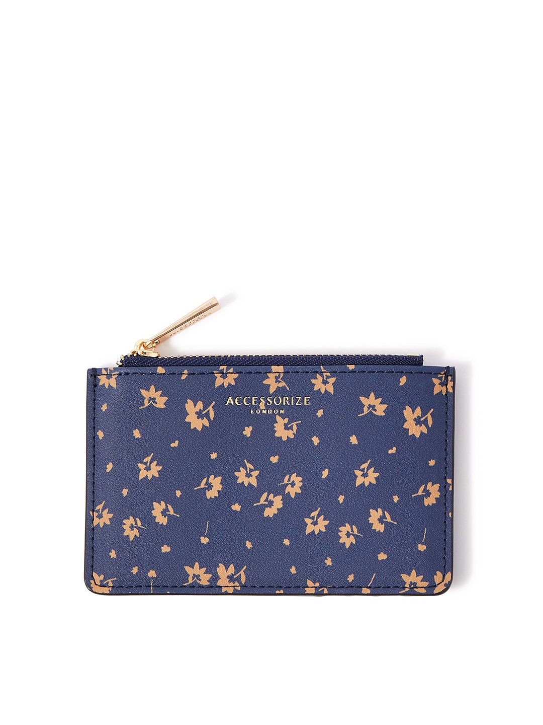 

Accessorize London Women Faux Leather Ditsy Print Card Holder, Navy blue