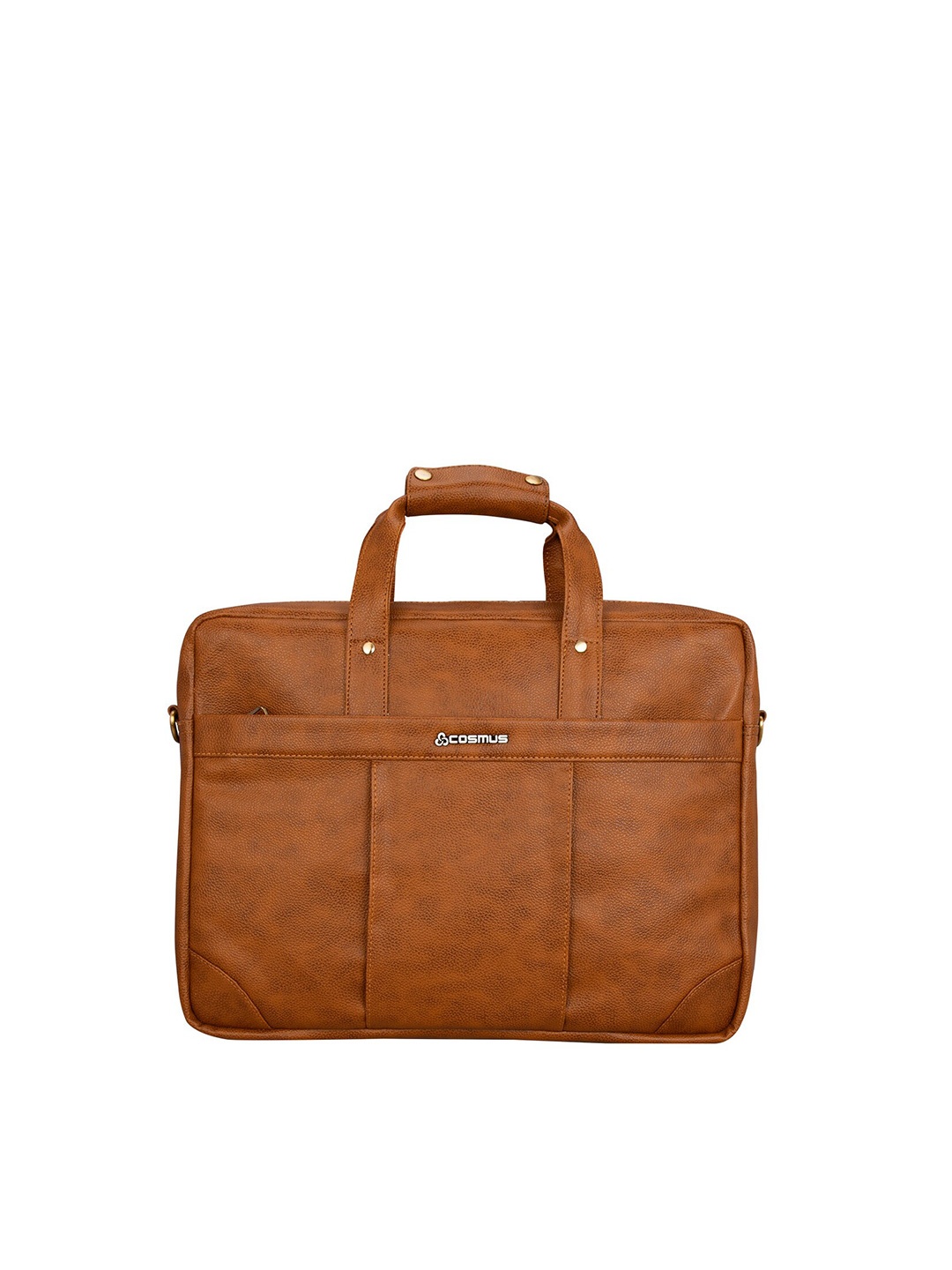 

COSMUS Unisex Tan PU Laptop Bag