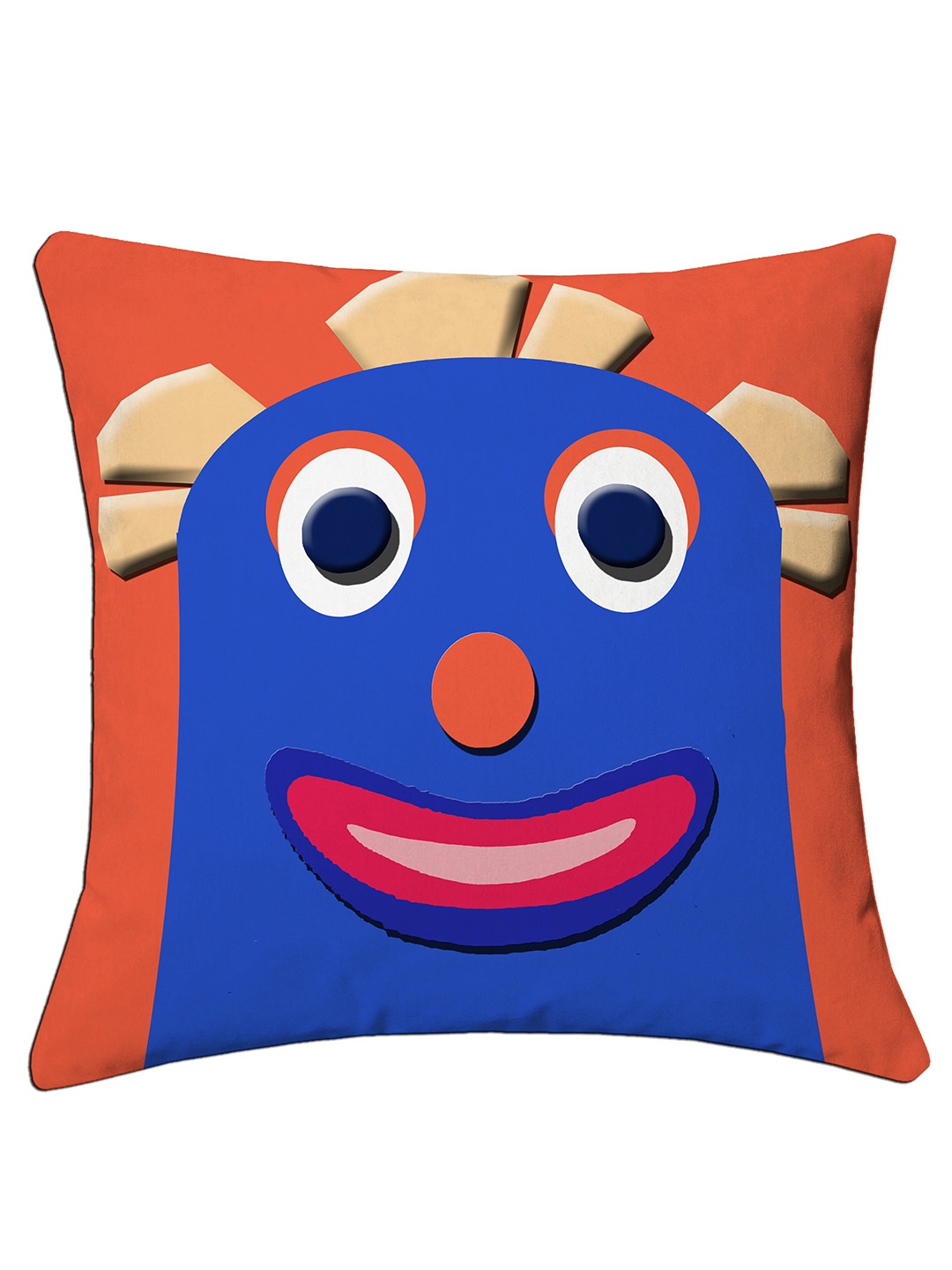 

Lushomes Blue & Red Set of 5 Square Cushion Covers