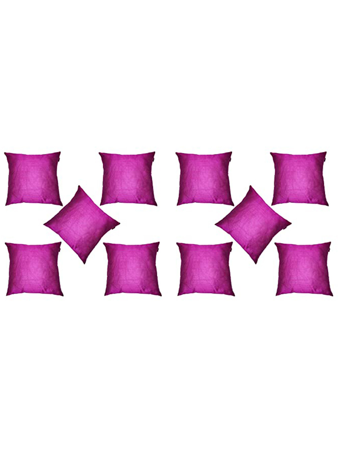 

Lushomes Pink Pack of 10 Square Cushion Covers
