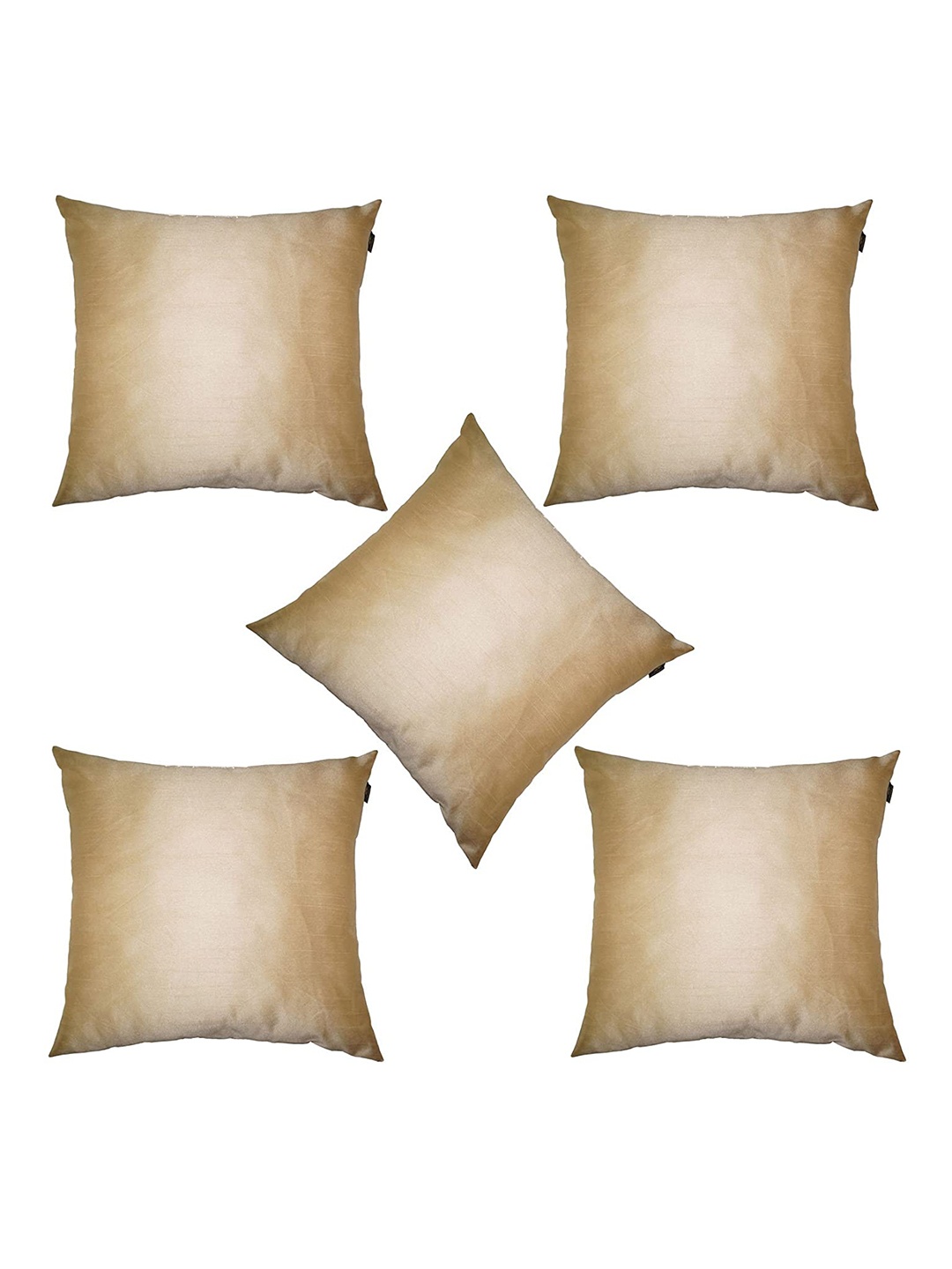 

Lushomes Beige Set of 5 Square Cushion Covers