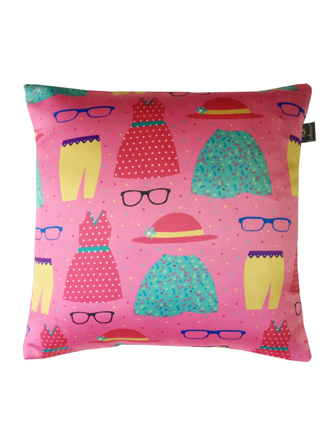 

Lushomes Pink & Blue Square Cushion Covers