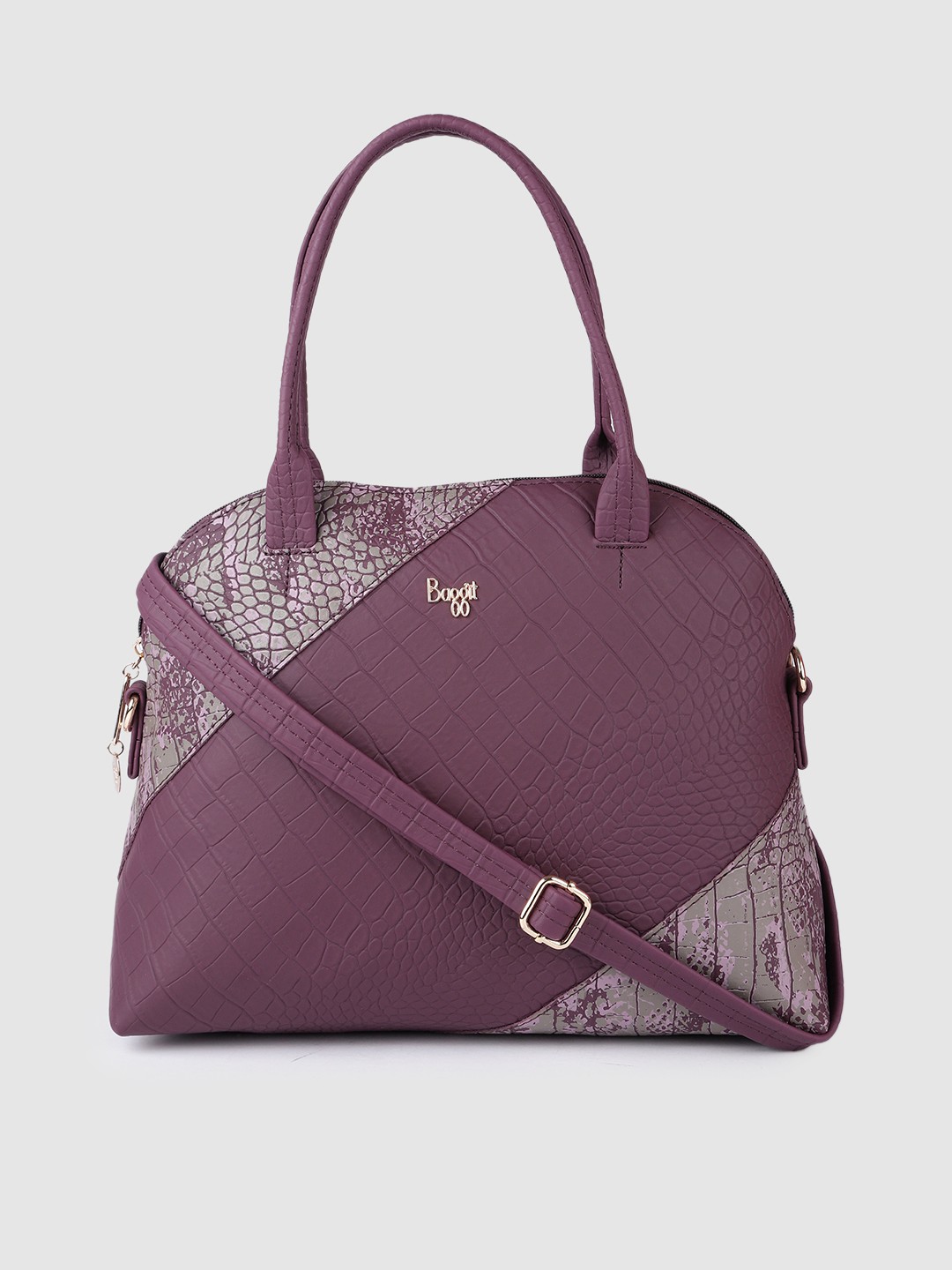 

Baggit Purple Animal Textured Bowling Handheld Bag