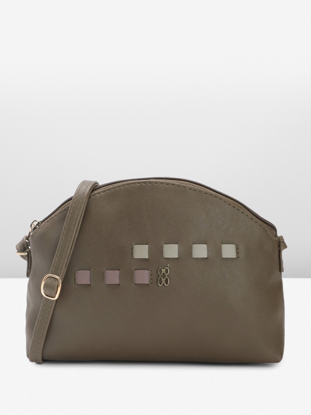 

Baggit Women Solid Sling Bag, Olive