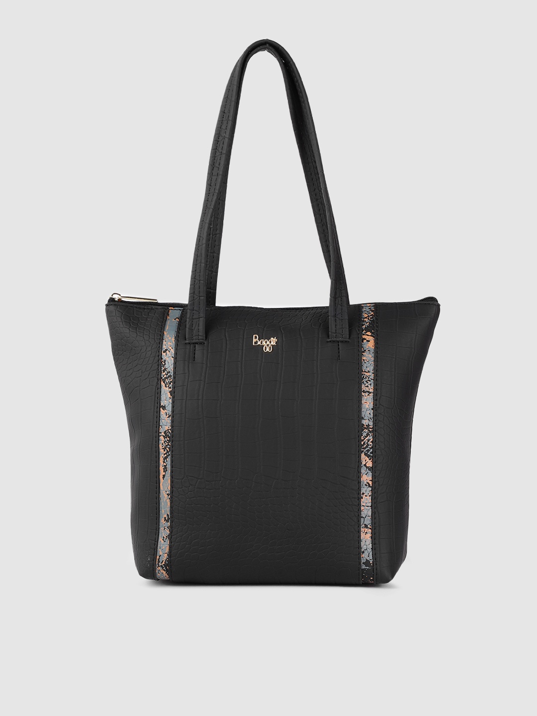 

Baggit Black Textured Shoulder Bag