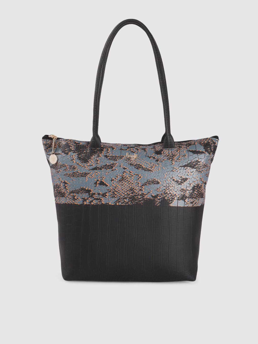 

Baggit Women Black Textured Structured Shoulder Bag