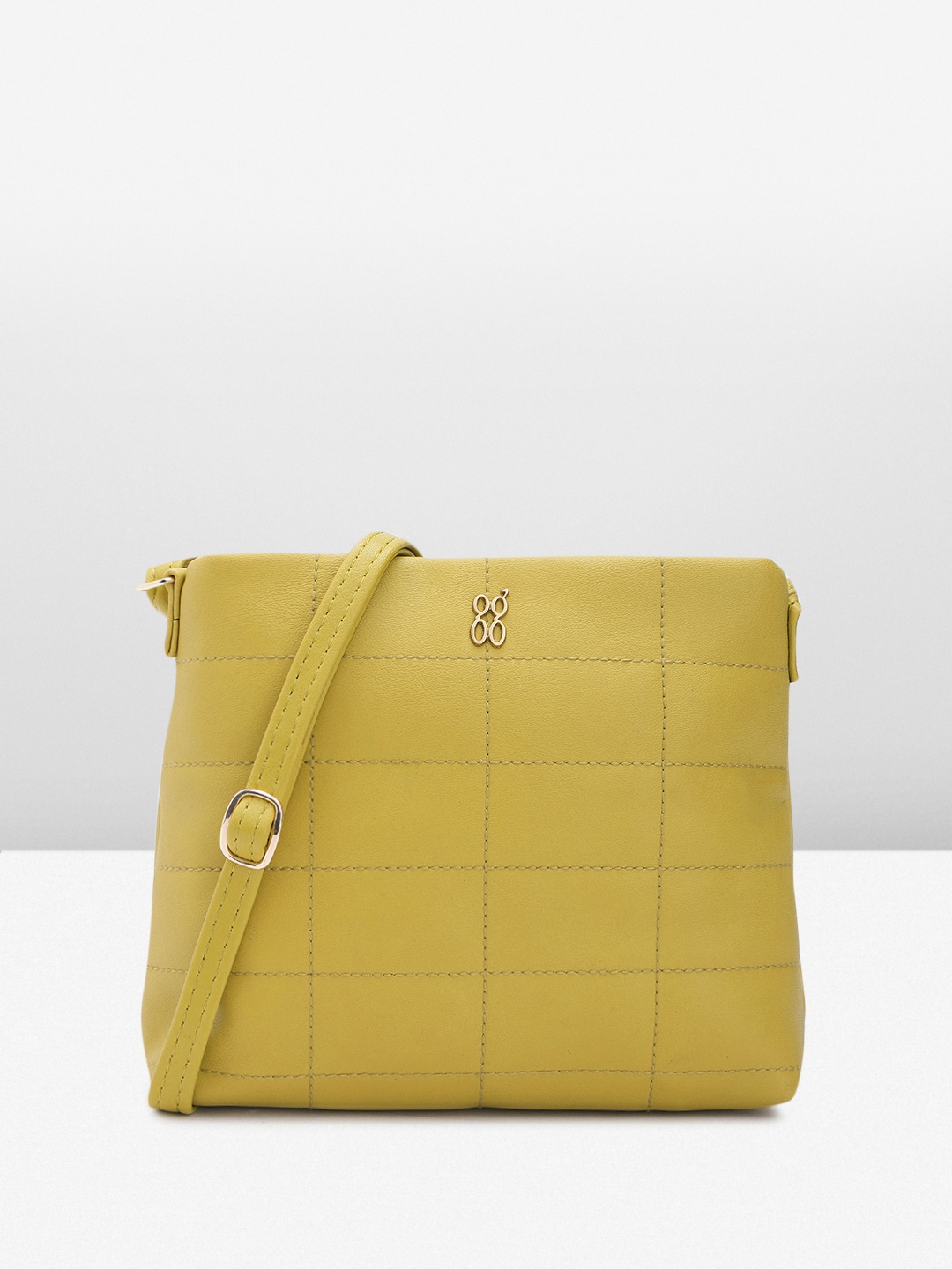 

Baggit Women Solid Sling Bag, Lime green