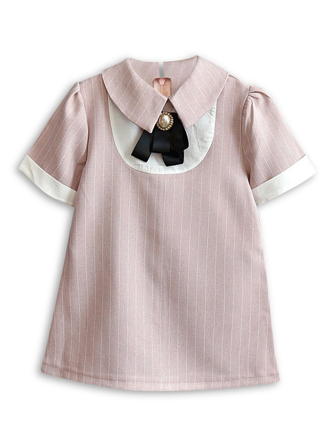 

Hopscotch Pink & White Striped A-Line Dress
