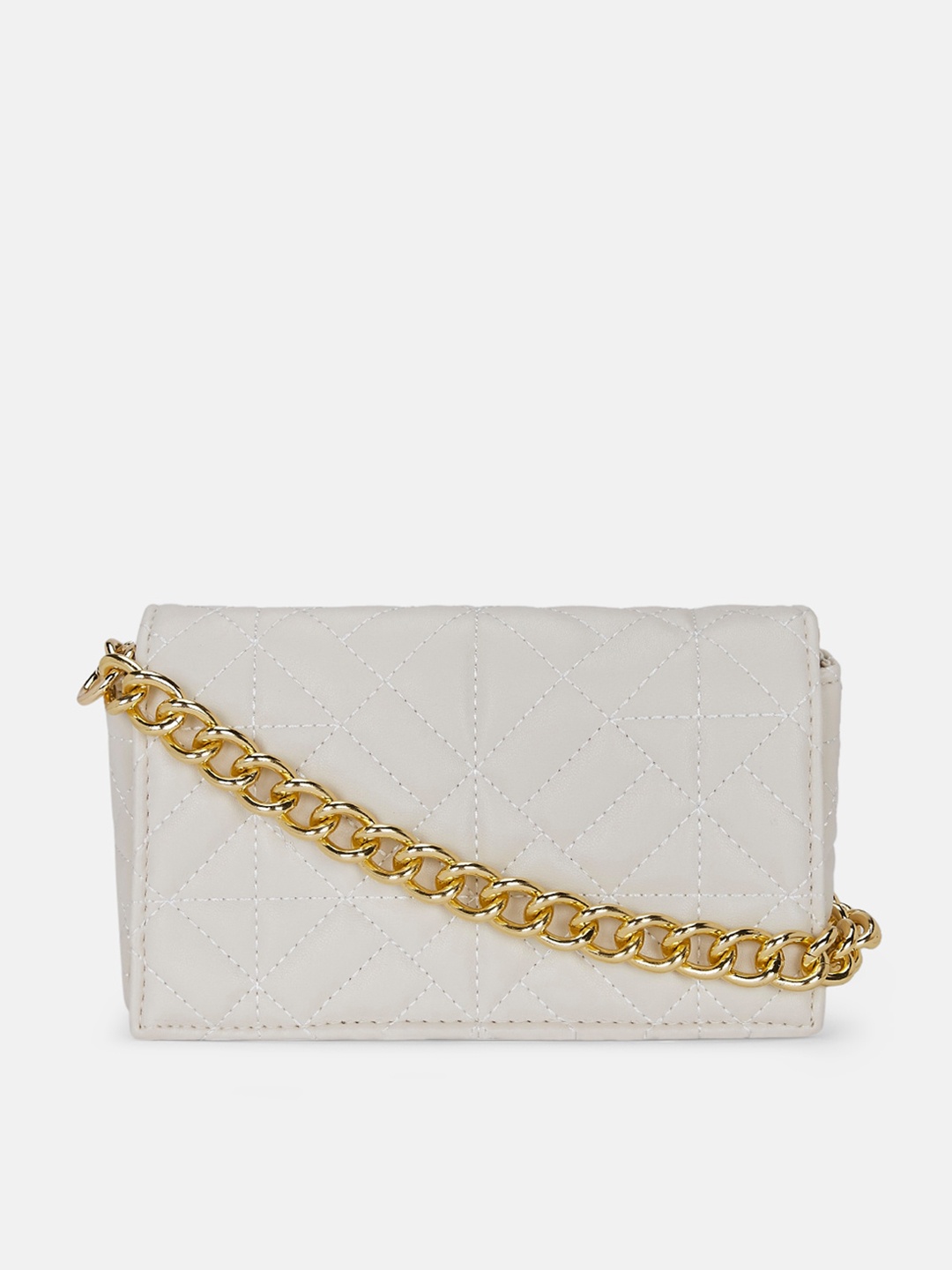 

Forever Glam by Pantaloons Off White PU Structured Sling Bag