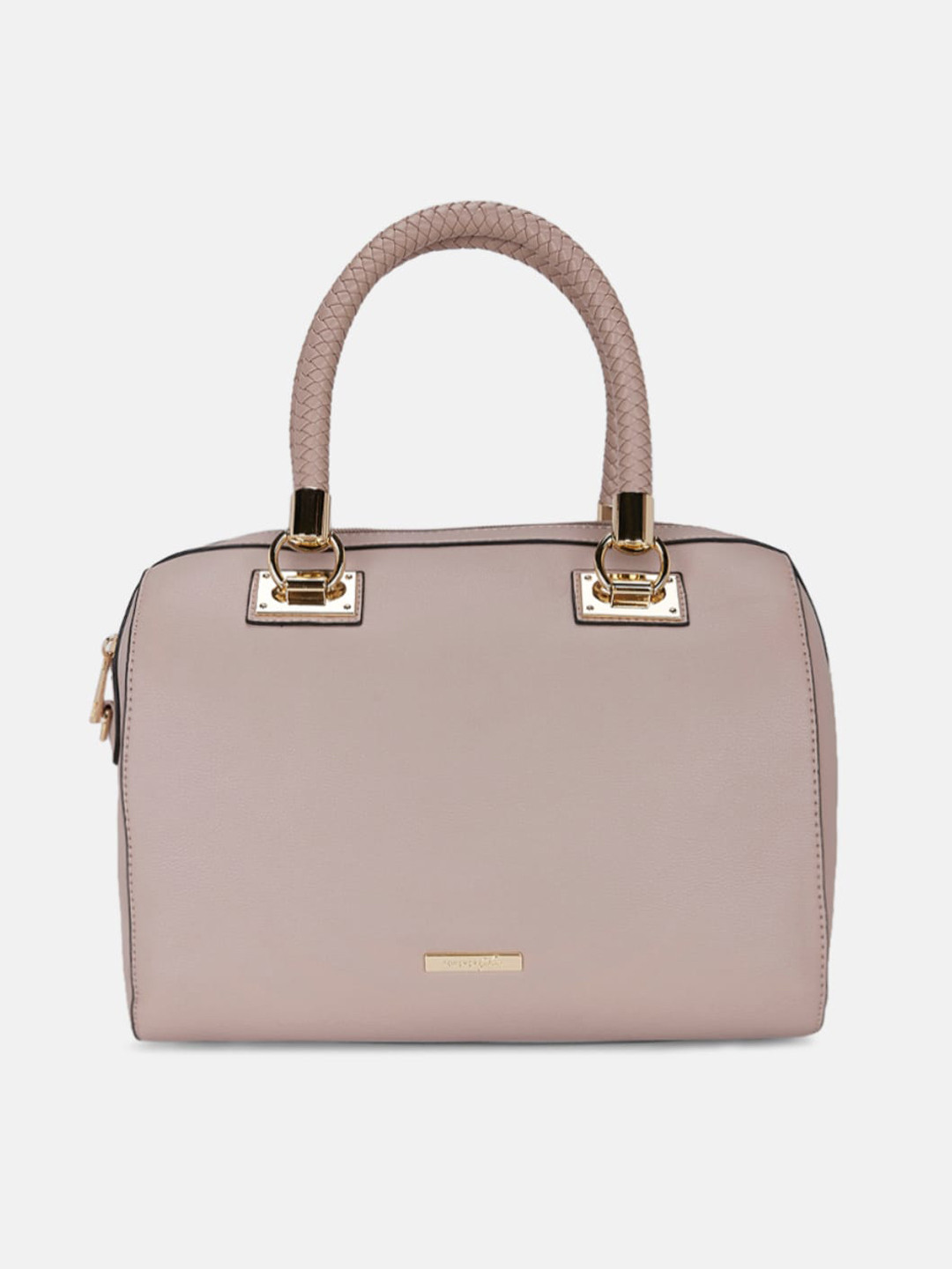 

Forever Glam by Pantaloons Nude-Coloured Textured Bowling Handheld Bag