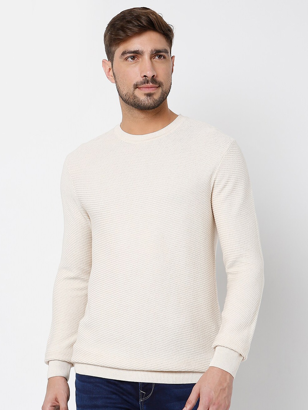 

Mufti Men Beige Pullover