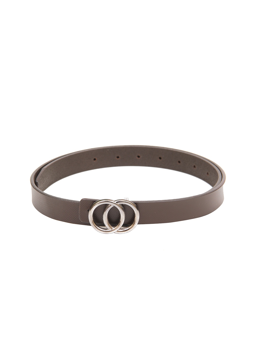 

Calvadoss Women Brown Textured Leather Belt