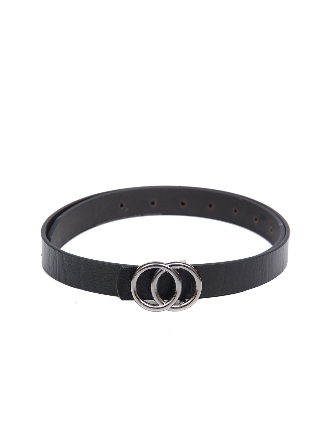

Calvadoss Women Black Textured Leather Belt